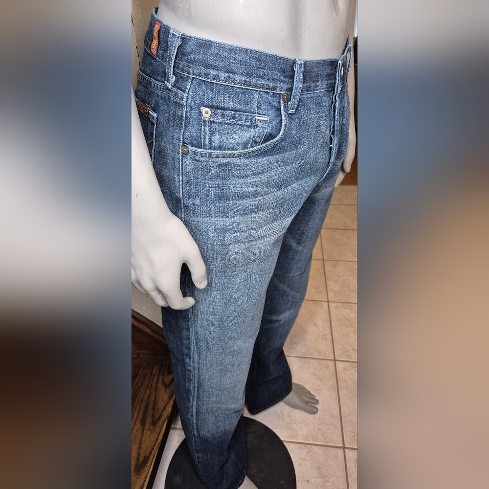 7 For All Mankind Men's Relaxed Fit Jeans - Blue - Picture 2 of 15